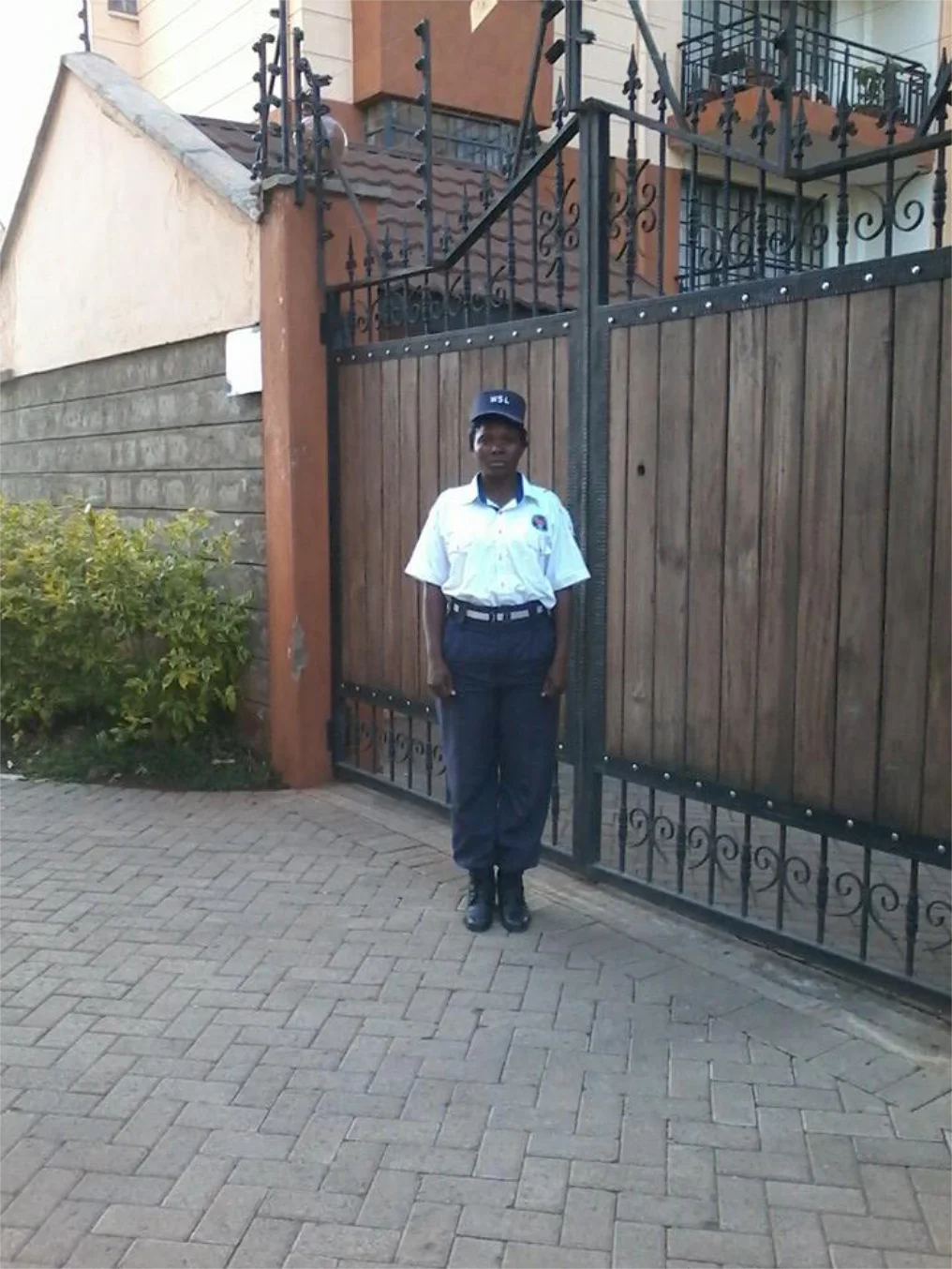 Professional security guards protecting commercial property
