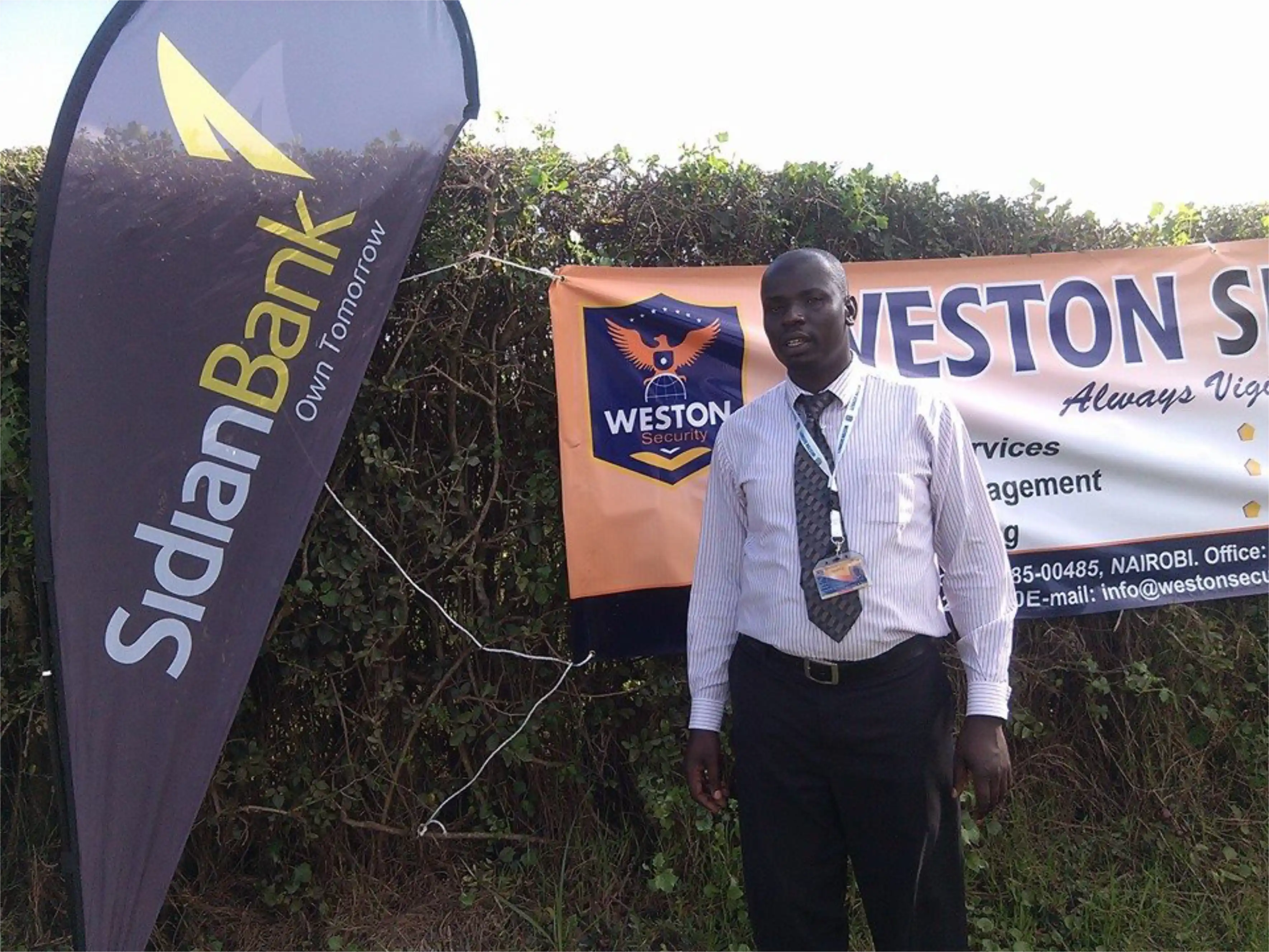 Professional security guards protecting a commercial property in Kenya
